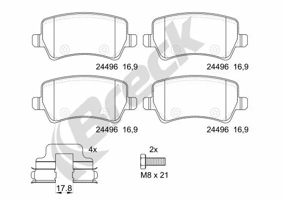 Set placute frana Breck 24496 00 702 00