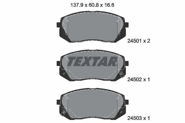 Set placute frana Textar 2450101