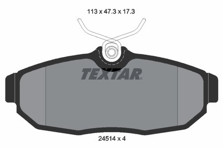 SET PLACUTE FRANA TEXTAR 2451401 - Compatibil cu FORD AUSTRALIA, FORD USA