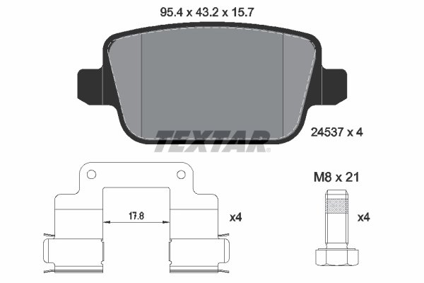 Set placute frana Textar 2453702