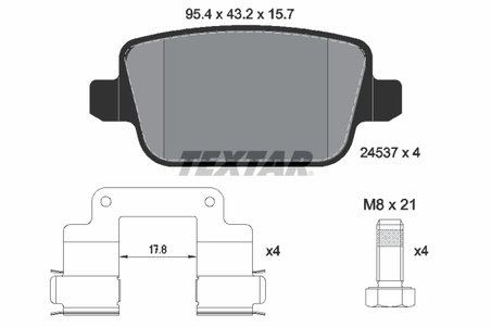 Set placute frana Textar 2453702