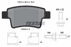 Set placute frana Textar 2454001