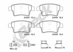 SET PLACUTE FRANA BRECK 24540 00 704 00 - Compatibil cu CITROEN