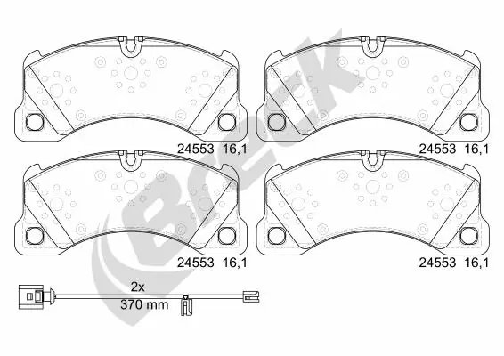 SET PLACUTE FRANA BRECK 24553 00 553 00 - Compatibil cu AUDI, PORSCHE, VW