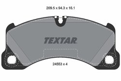 SET PLACUTE FRANA TEXTAR 2455301 - Compatibil cu PORSCHE, VW