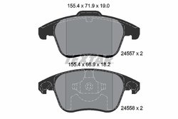SET PLACUTE FRANA TEXTAR 2455701 - Compatibil cu CITROEN, DS, DS (CAPSA), OPEL, PEUGEOT, VAUXHALL