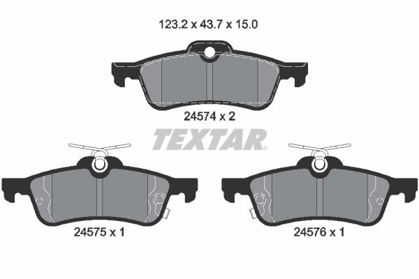 Set placute frana Textar 2457401