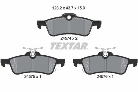 Set placute frana Textar 2457401