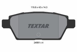 SET PLACUTE FRANA TEXTAR 2458102 - Compatibil cu BESTURN (FAW), FAW (JILIN), FORD, FORD USA, HAIMA (FAW), LINCOLN, MAZDA, MAZDA 