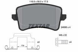 SET PLACUTE FRANA TEXTAR 2460602 - Compatibil cu AUDI