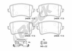 SET PLACUTE FRANA BRECK 24606 00 554 10 - Compatibil cu AUDI
