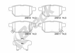 Set placute frana Breck 24610 00 704 10