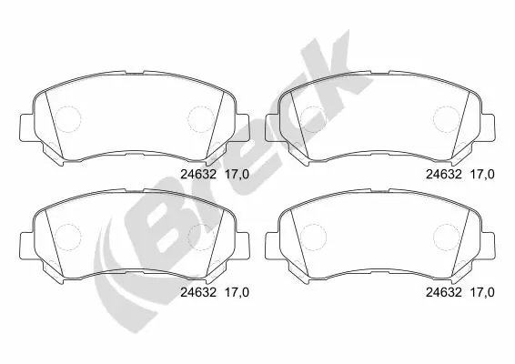 Set placute frana Breck 24632 00 701 00