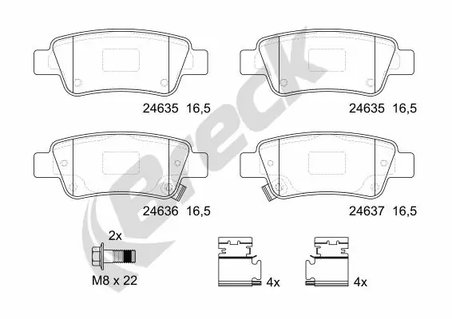 Set placute frana Breck 24635 00 704 00