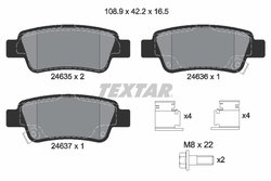 Set placute frana Textar 2463501