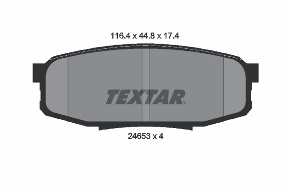SET PLACUTE FRANA TEXTAR 2465301 - Compatibil cu HYUNDAI, LEXUS, TOYOTA, TOYOTA (FAW)