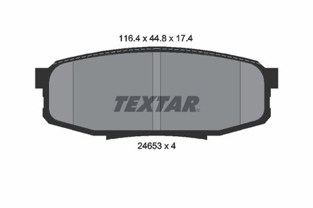 SET PLACUTE FRANA TEXTAR 2465301 - Compatibil cu HYUNDAI, LEXUS, TOYOTA, TOYOTA (FAW)