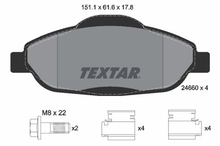 Set placute frana Textar 2466001