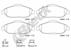 Set placute frana Breck 24660 00 701 00