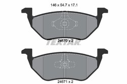 SET PLACUTE FRANA TEXTAR 2467001 - Compatibil cu FORD, FORD AUSTRALIA, FORD USA, HAIMA (FAW), MAZDA, MERCURY