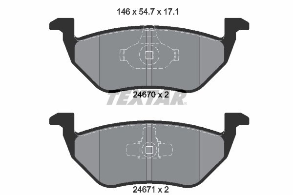 Set placute frana Textar 2467001