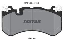 SET PLACUTE FRANA TEXTAR 2468101 - Compatibil cu BRABUS, MERCEDES-BENZ, PUCH