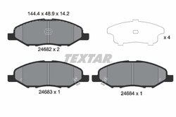 SET PLACUTE FRANA TEXTAR 2468201 - Compatibil cu MAZDA, MITSUBISHI, NISSAN