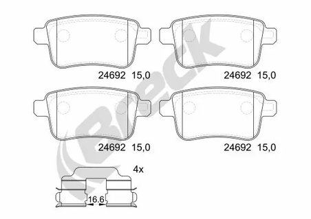 Set placute frana Breck 24692 00 704 00
