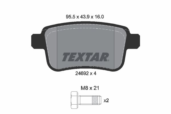 SET PLACUTE FRANA TEXTAR 2469204 - Compatibil cu MERCEDES-BENZ, NISSAN