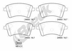 SET PLACUTE FRANA BRECK 24693 00 701 00 - Compatibil cu MERCEDES-BENZ, RENAULT