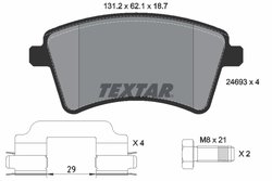Set placute frana Textar 2469301