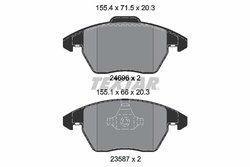 SET PLACUTE FRANA TEXTAR 2469601 - Compatibil cu AUDI, SEAT, VW