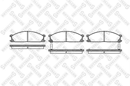 Set placute frana Stellox 247 002-SX