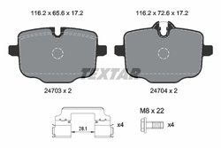 SET PLACUTE FRANA TEXTAR 2470303 - Compatibil cu BMW