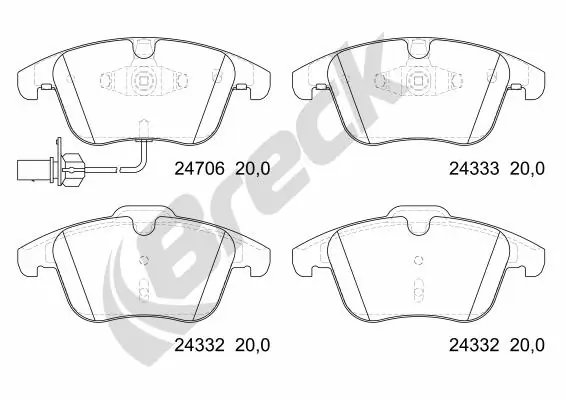 Set placute frana Breck 24706 00 551 10