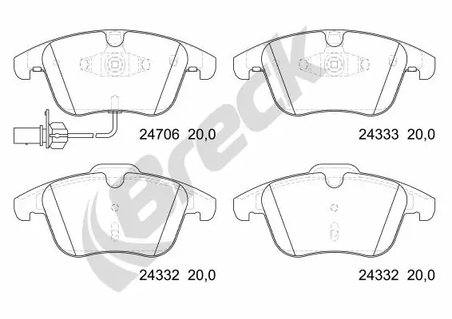 Set placute frana Breck 24706 00 551 10