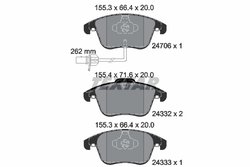 SET PLACUTE FRANA TEXTAR 2470601 - Compatibil cu AUDI
