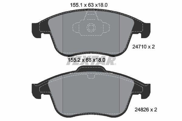 Set placute frana Textar 2471001