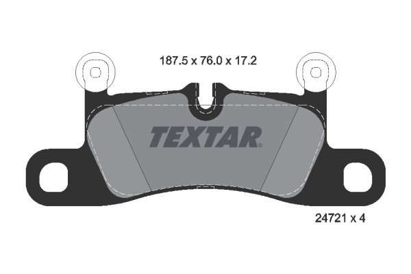SET PLACUTE FRANA TEXTAR 2472101 - Compatibil cu PORSCHE, VW