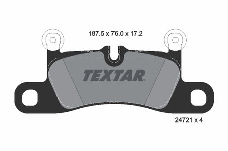 SET PLACUTE FRANA TEXTAR 2472101 - Compatibil cu PORSCHE, VW