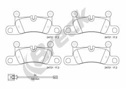 Set placute frana Breck 24721 00 553 00