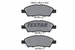 SET PLACUTE FRANA TEXTAR 2472401 - Compatibil cu NISSAN, NISSAN (DFAC)