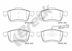 Set placute frana Breck 24727 00 701 10