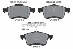 SET PLACUTE FRANA TEXTAR 2472701 - Compatibil cu FIAT, LANCIA, OPEL, VAUXHALL
