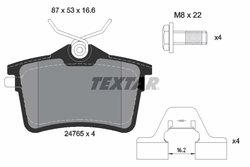 SET PLACUTE FRANA TEXTAR 2476501 - Compatibil cu CITROEN, PEUGEOT