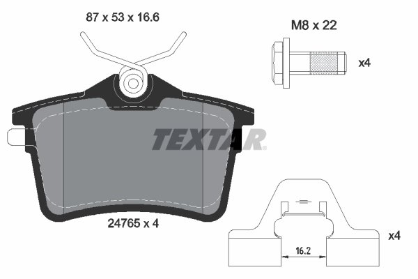 Set placute frana Textar 2476501