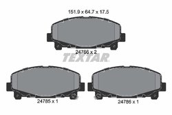 SET PLACUTE FRANA TEXTAR 2476601 - Compatibil cu ACURA, ACURA (GAC), HONDA, HONDA (DONGFENG)