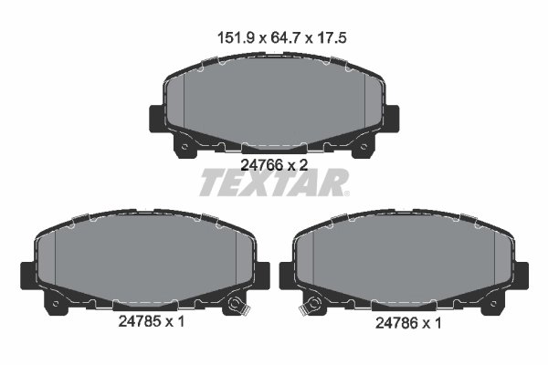 Set placute frana Textar 2476601