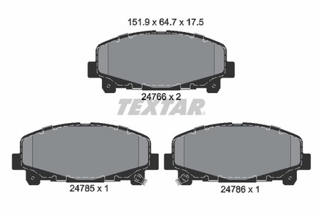 Set placute frana Textar 2476601