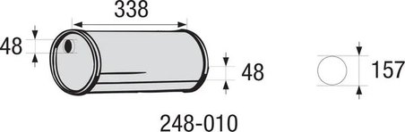 TOBA ESAPAMET INTERMEDIARA, UNIVERSAL BOSAL 248-010 - Piesa auto compatibila cu mai multe marci